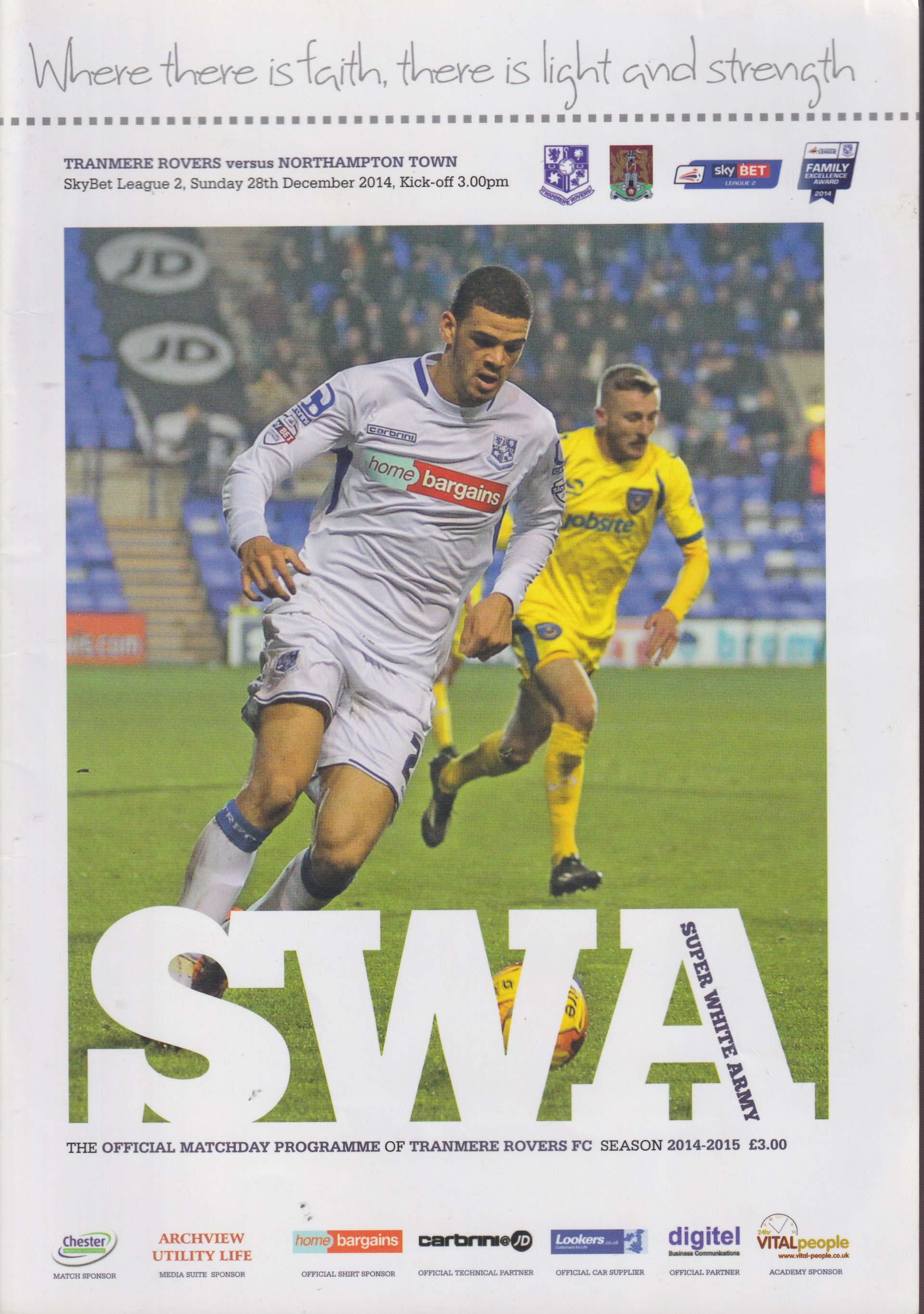 Tranmere Rovers v Northampton Town match programme